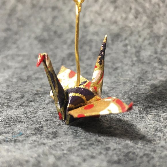 Paper Crane Earrings - Picture 3 of 7